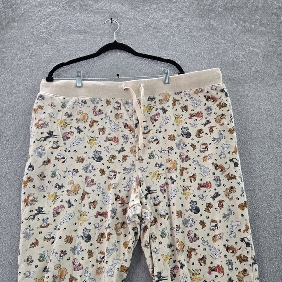 Disney Women Sleepwear XXXL Beige Graphic Print Characters Pajama Pants - Picture 4 of 10